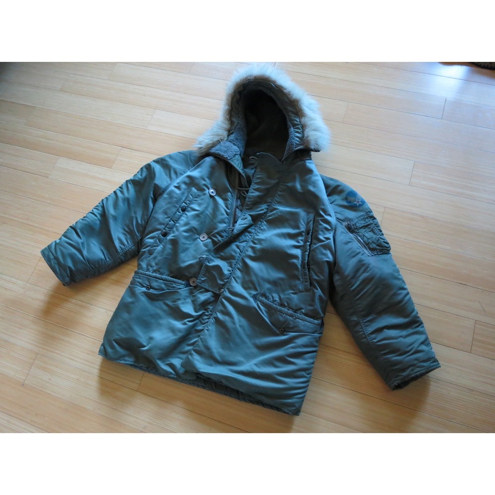 Vietnam War Era USAF Sage Green Nylon Twill Flying Jacket Conmar Med To Large